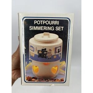 VTG Kmart Taiwan Potpourri Simmering Set Ceramic Warmer Goose w/ Box